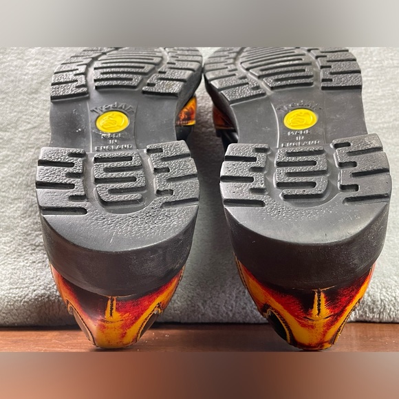 Tred Air Leather Flames Low Shoes Men’s Sz 8 Lace Up Black TredAir England - Picture 10 of 16